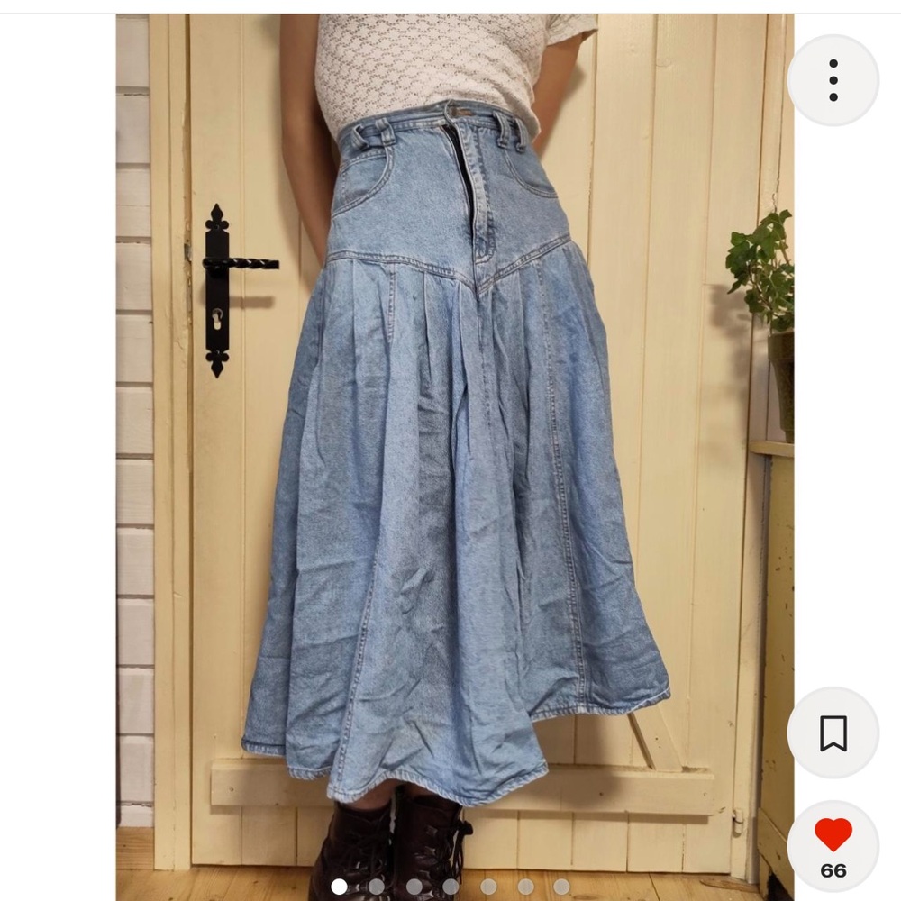 Vintage Denim Maxi Skirt Blondie 53